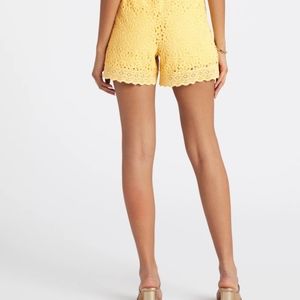 Brand New StitchFix Crochet Extra High Rise Yellow Short size small
